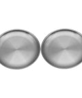 Two stainless steel plates from Outdoor Camping Mess Kit For Two With Stainless Steel Forks Spoons Knives Plates And Food Clip In A Compact Zipper Case