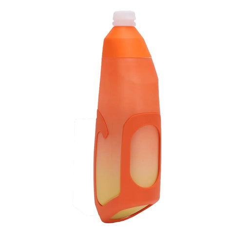 Dope Aerodynamic Water Bottle Set With Carbon Fiber Cage And 680ML Capacity, orange canteen with squeezable body.