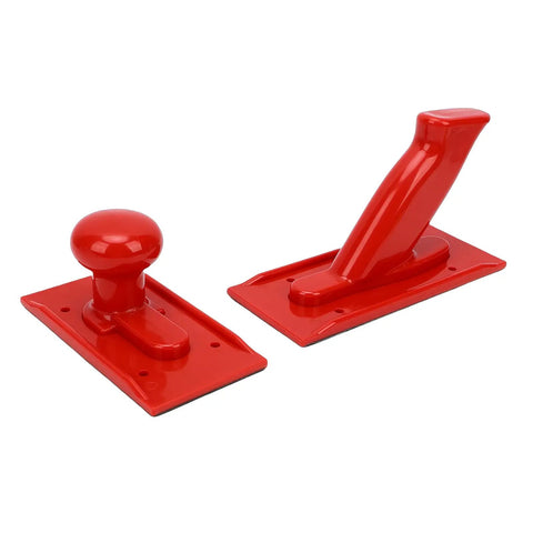 Rock Solid Two Pack Table Saw Push Block crafted for real woodworkers featuring ergonomic angled grip and rounded handle.