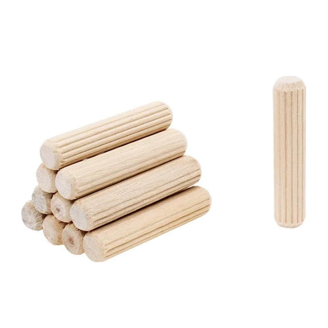 100 Pack Five Sixteenths Inch Wood Dowel Pins One And One Half Inch Straight Grooved Hardwood Dowel Pins for Furniture Cabinets Doors
