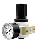 1/4 NPT Air Pressure Regulator With Gauge And Bracket For Pneumatic Tool Systems, Precise 0-180 PSI Adjustable Control, compact design