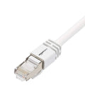 Cat7 Ethernet Patch Cable RJ45 Double Shielded 10Gbps Speed 600MHz Bandwidth 10 Foot White Network Cable For Fast Home And Office LAN
