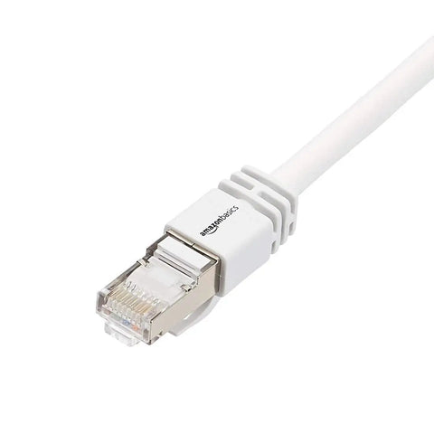 Cat7 Ethernet Patch Cable RJ45 Double Shielded 10Gbps Speed 600MHz Bandwidth 10 Foot White Network Cable For Fast Home And Office LAN