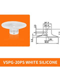 Get Your Hands On This Cool Industrial Vacuum Sucker. Super Anti Static Black Rubber For Robot Manipulators. Fits VSPG Models Like A Charm. VSPG-20PS white silicone vacuum pad for robotic applications.
