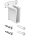 Straight Up Heavy Duty White Plastic Wire End Shelf Brackets Wall Mount Closet Storage Organizers Built Tough Long Lasting Shelving Support Hardware Set and screws.