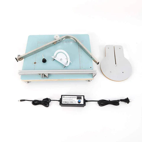 Foam Cutting Machine For Crafting And Sculpting And Carving, Hot Wire Foam Cutter Table components including electric cord and adjustment tools.
