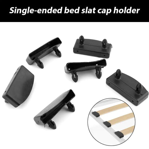 Single-ended bed slat cap holder pieces, heavy duty plastic, 54X10Mm size, for secure bed frame support.