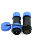 TY20 2 Pin Waterproof Solder Free Screw Connection Panel Mount Cable Plug Socket For Outdoor Electrical Solar Power