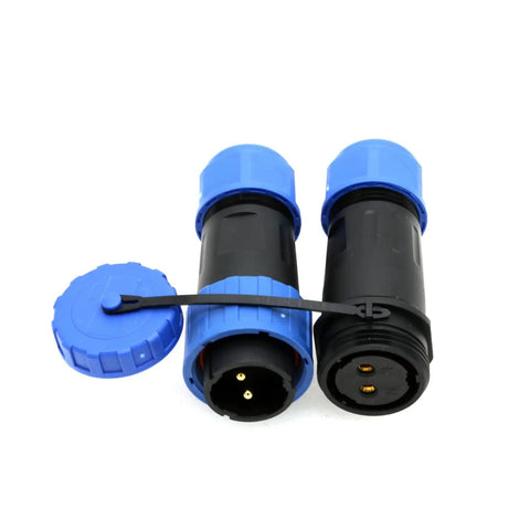 TY20 2 Pin Waterproof Solder Free Screw Connection Panel Mount Cable Plug Socket For Outdoor Electrical Solar Power