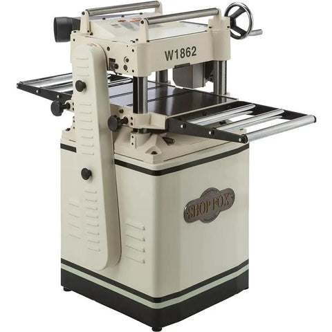 Heavy Duty 15 Inch Electric Wood Planer With A Beefy 3 HP Motor And Rock Solid Cast Iron Table Designed For Smooth Operation Featuring Ball Bearing Rollers And Reliable Magnetic Switch For Killer Results