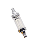 Universal Fuel Pump Filter Clear View Glass Visual Check 200 Mesh Inlet And Outlet Fits Three Eighths Inch Hoses Plug And Play