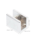 Built Like A Tank Zinc Alloy Glass Shelf Clamp, 2.9cm x 2.3cm, heavy duty wall mount for 10-12mm glass, anti-scratch.