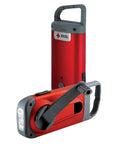 Clipray Clip On Hand Crank Flashlight And Phone Charger For Emergency Prep No Batteries Needed One Minute Crank Delivers Ten Minutes Of Bright LED Light Cherry Red