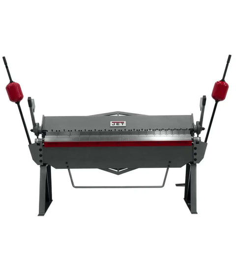 Front view of 72-Inch Box And Pan Brake for 12-Gauge Mild Steel with heavy-duty welded steel body and truss rods fitted with soft grip handles.