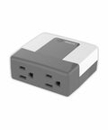 Two Outlet Wall Tap Surge Protector With Ground Protection Indicator Lights For Fridge And Washer 15A 120V 1800W Safe Plug In Power Strip For Home Appliances
