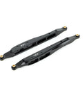 One Tenth RC Crawler Rear Trailing Arms CNC Machined Aluminum Beefed Up Upgrade For Axial RBX10 RYFT AXI03009 AXI03005 Performance Boost Easy Install Durable Linkage For Rock Crawling, black 2-pack