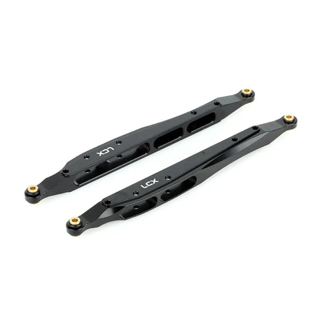 One Tenth RC Crawler Rear Trailing Arms CNC Machined Aluminum Beefed Up Upgrade For Axial RBX10 RYFT AXI03009 AXI03005 Performance Boost Easy Install Durable Linkage For Rock Crawling, black 2-pack