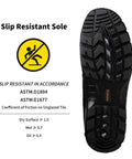 Go-To Women's Steel Toe Work Boots With Puncture Resistance And Electric Shock Protection sole showing slip resistance details