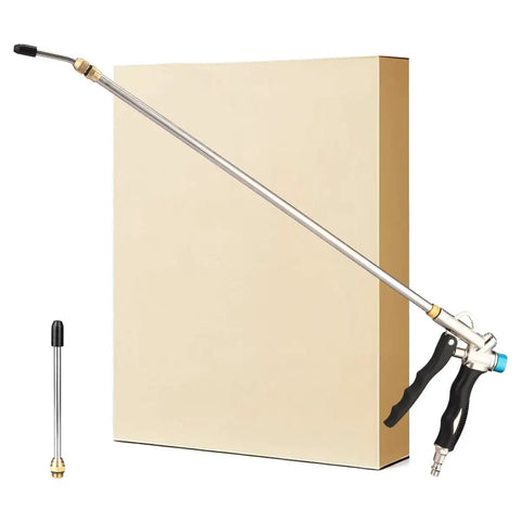 Industrial Air Blow Gun With Extension Tube 19 To 41 Inch, Two Way High Flow Nozzle For Serious Cleaning And Dust Removal, Heavy Duty Metal Body
