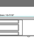 Dimensions diagram of Beefed Up Heavy Duty Electric Magnetic Lock With 500Kg Holding Force For Single Door