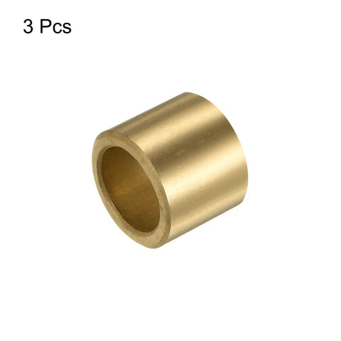 Plain Sleeve Bearings Three Pack 16mm Bore 22mm OD 18mm Length Self Lubricating Sintered Bronze Bushings For Smooth Linear Motion Maintenance Free With Low Friction High Wear And Corrosion Resistance, 3 pcs