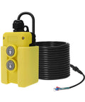 Yellow 12V DC 4-Wire Remote Switch for Hydraulic Dump Trailer Dual-Acting Pump with up and down buttons and long black cord
