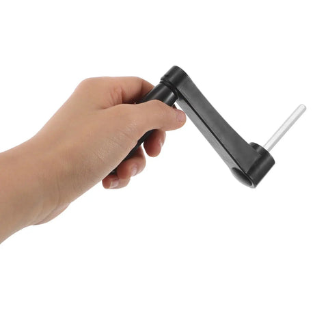 Solid 2 Piece Manual Crank Handle Replacement For Height Adjustable Office Desk Lift Quiet Silent Operation No Sweat Setup Heavy Duty Black Finish Upgrades Workshop Gear