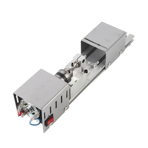 Badass Mini Lathe And Portable Rotary Tool For Woodworking Hobbyists With 7000 Rpm Speed Adjustment aluminum base and steel chuck.