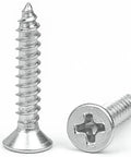 304 Stainless Steel Cross Recessed Countersunk Flat Head Self Tapping Wood Screws Set, 10 To 50 Pcs, Sizes M1 Through M8 (M5 Range)