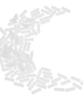 100 Pcs Nylon Hidden Fasteners And Double Headed Furniture Connectors spread out on white background for DIY builds.