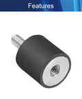 4 Pack M4 Rubber Vibration Isolators 13x13mm Stud Mounts For Mini Split Heat Pumps Diesel Engines Harvesters And Generators Heavy Duty Shock Absorbers That Keep Vibration And Noise Down For Quiet, Smooth Performance Built To Last. black rubber M4 stud mount