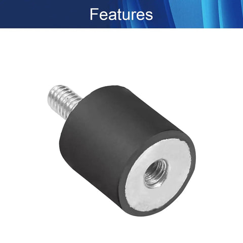 4 Pack M4 Rubber Vibration Isolators 13x13mm Stud Mounts For Mini Split Heat Pumps Diesel Engines Harvesters And Generators Heavy Duty Shock Absorbers That Keep Vibration And Noise Down For Quiet, Smooth Performance Built To Last. black rubber M4 stud mount