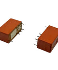 2 Pack 12V DC 8 Pin DPDT Power Relay 8A General Purpose PCB Relay, front and side view, showing pins for auto electronics.