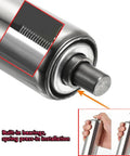 Close-up of Straight Up Heavy Duty Gravity Conveyor Rollers Two Pack Galvanized Steel with plug-and-play spring bearings.