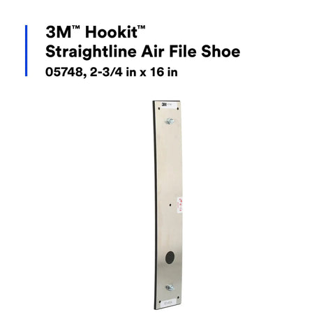 Hookit Straightline Air File Shoe 05748 two and three quarters inch by sixteen inch sanding pad front view