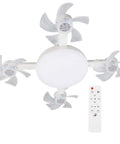 Totally Slick Remote Controlled Ceiling Fan Light Combo delivering three speed breezes with white blades and a remote.