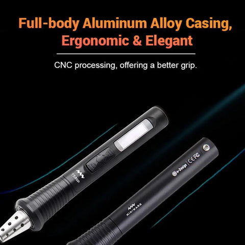 Portable USB Type C Soldering Iron With OLED Display And 30W Power Smart Quick Heat Up To 300 Degrees Celsius aluminum casing