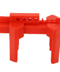 Heavy Duty Ball Valve Lockout Built Legit Industrial Grade To Secure Pipes Fast Featuring Smooth Universal Adjustments Flame Retardant Housing And No Sweat Setup For Total Job Site Safety, red plastic design.