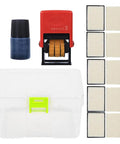 Adjustable Manual Date Coding Machine For Food Bag Label Packaging Print Expiration Dates Easy Gear Change 60 X 40 X 100Mm ABS plastic, includes ink and extra pads.