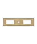 Champagne Bronze 4 Inch Cabinet Knob Pulls 5 Pack Back Panel Solid Backplate for Kitchen and Bathroom