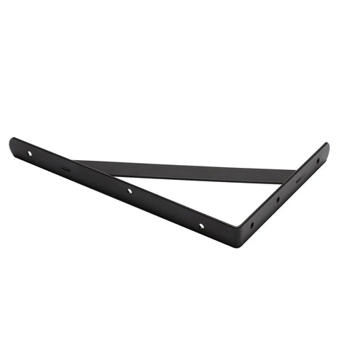 Heavy Duty Shelf Brackets 12 By 8 Inches 8 Pack Black Metal L Brackets With Screws Included For Easy Install Durable Wall Shelf Supports