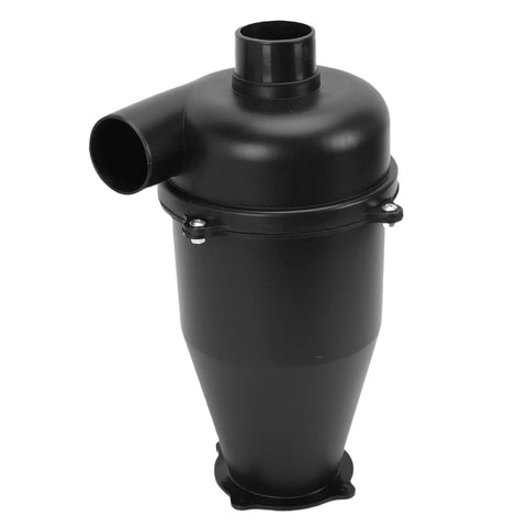 Premium Cyclone Dust Collector Separator For Woodworking And Construction in black ABS material for effective dust extraction.