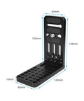 Built Tight Double Cheese Plates For Dslr Cameras With Straight Up Secure 1/4 And 3/8 Inch Screws Rock Solid L Bracket Mount, 125x60mm aluminum.