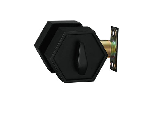 Zero Gravity Metro Series Single Cylinder Deadbolt Lock For Front Door Entrance Heavy Duty High Security Iron Black Finish With Sleek Hidden Screws Design For Home Or Commercial Use.