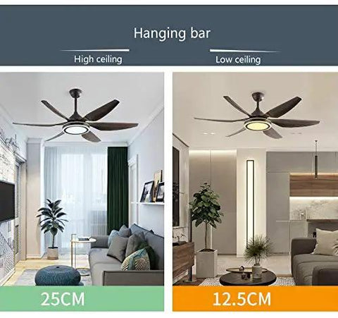 55 Inch Modern Ceiling Fan Light With Remote Acrylic Lampshade And Abs Blades Deliver Chill Airflow Plus Bright Led Illumination For Your Living Room Foyer Or Kitchen 220V Compatible Indoor Decor Upgrade Your Space With This Clean Nordic Style Ceiling with high and low ceiling examples.