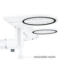 Thinline Bidet Attachment For Toilet Seats With Adjustable Water Pressure and Side Arm Control Thin Profile White Single Nozzle