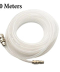 Heavy Duty Clear EVA Air Compressor Hose And 5X8mm Pneumatic Tubing With Rock Solid Kink Free Flexible Design And Type C Connector For No Nonsense Shop Ventilation Gear, 10 meters length.