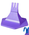 Dead Simple Three Prong Zipper Jig Tool With Self Adhesive Backing For Seamless Three And Five Pull Replacement Smooth sewing accessory in purple.