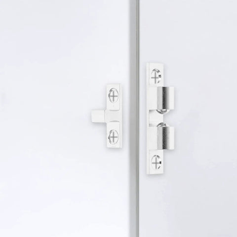 4 Pack Door Ball Cabinet Catches Latch In Copper, Heavy Duty Tension Door Hardware For Smooth Operation, mounted on white door