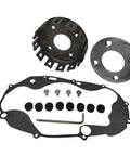 Heavy Duty Billet Clutch Basket And Cover Set For Yamaha Banshee 350 Yfz350 Rz350 Atv with aluminum and gasket components.
